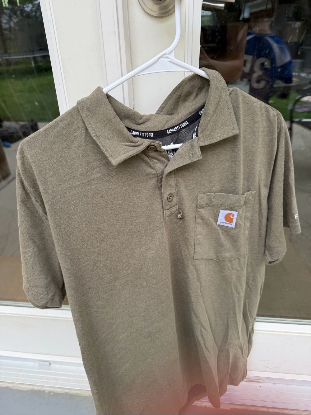 Carhartt Olive & Tan Relaxed Fit Tee with Branded Neck Tape